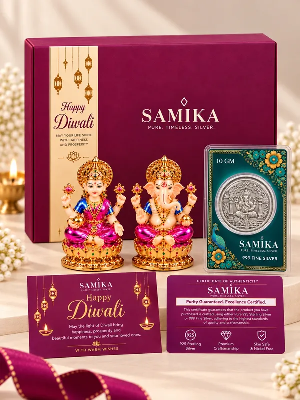 24K_Gold_Plated_Non-Breakable_Lakshmi_Ganesh_Idol_with_10g_Ganesh_Ji_Silver_Coin_Combo