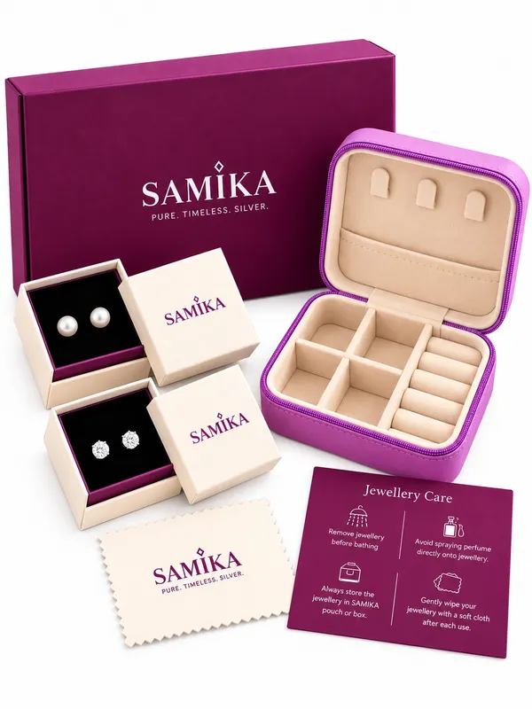 Samika_Premium_Jewellery_Gift_Set_2_Pairs_of_Sterling_Silver_Earrings_with_Luxury_Jewellery_Organizer