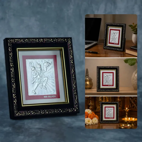 999_Fine_Silver_Ganesha_Frame_with_Om_Bell_Premium_Spiritual_Gift_Hamper_