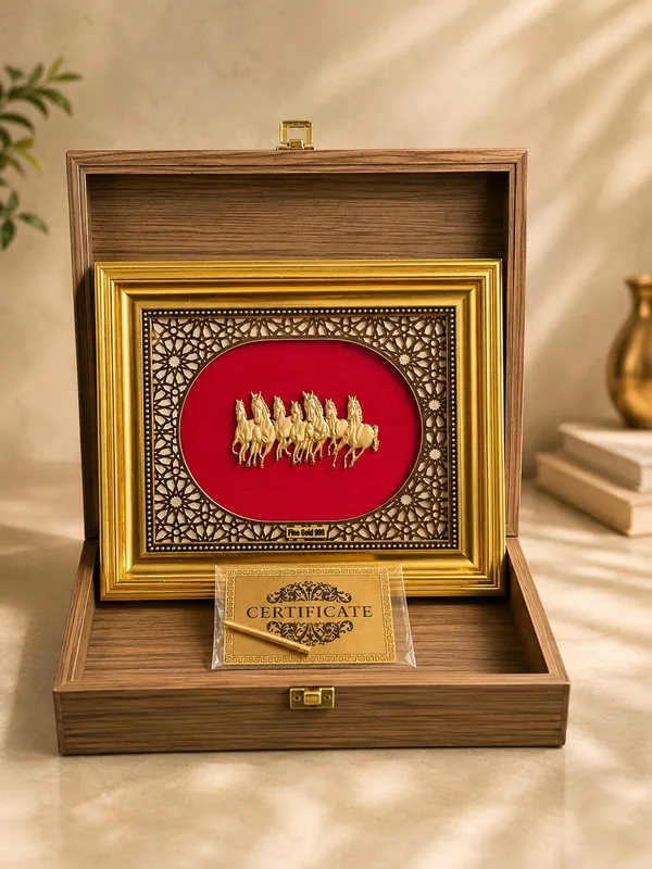 24K_Gold_Foil_Divya_Saptashwa_Premium_Classic_Frame