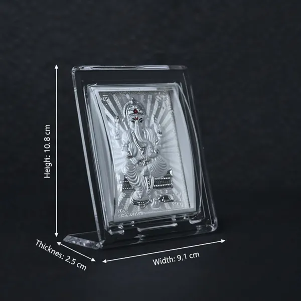 999_Silver_Ganesha_Frame_With_Om_Bell_Premium_Spiritual_Gift_Hamper_