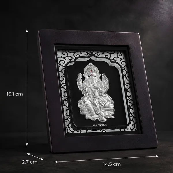 999_Silver_Lord_Ganesha_Premium_Decorative_Frame