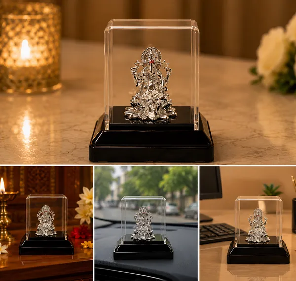 999_Silver_Lord_Ganesha_Luxury_Crystal_Idol