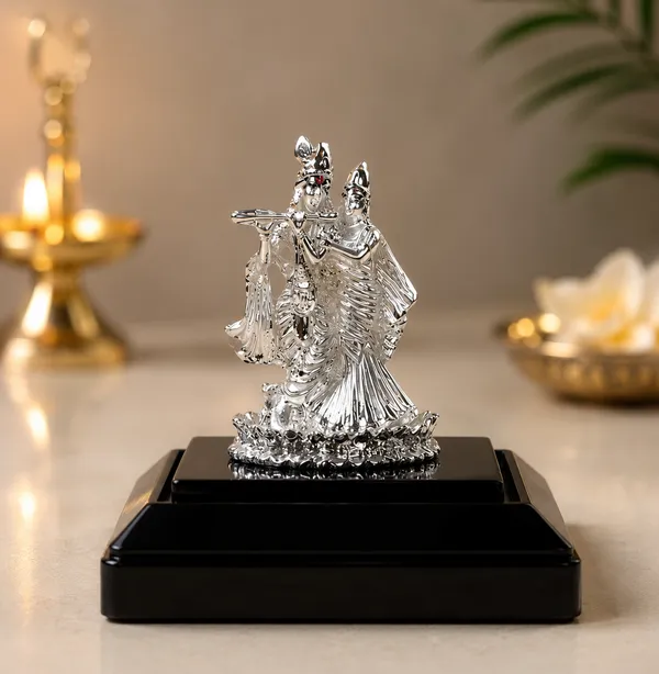 999_Silver_Divya_Radha_Krishna_Idol_With_Premium_Display_Case