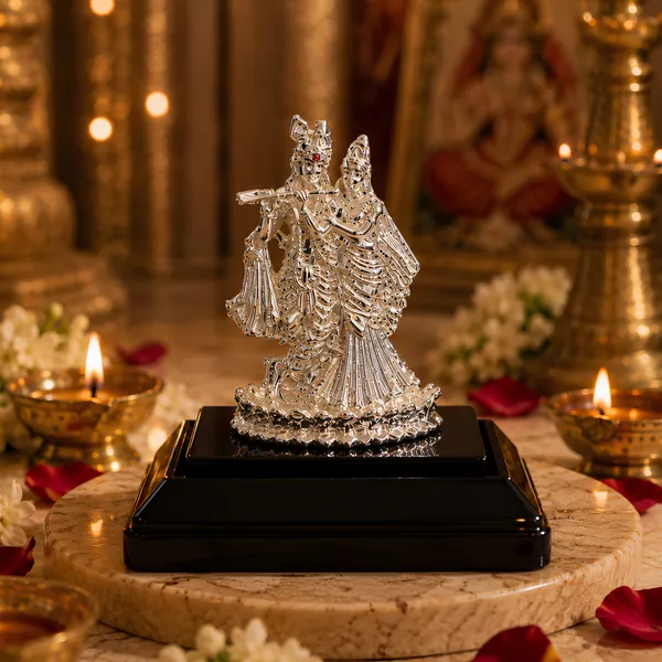 999_Silver_Divya_Radha_Krishna_Idol_With_Premium_Display_Case