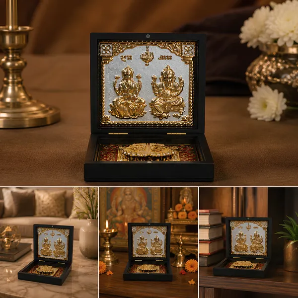 24K_Gold_Divya_Lakshmi_Ganesha_Charan_Paduka_(Golden_Tone)_Pooja_Box