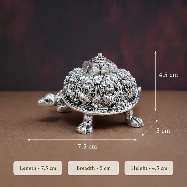 999_Silver_Divya_Vastu_Tortoise_Figurine