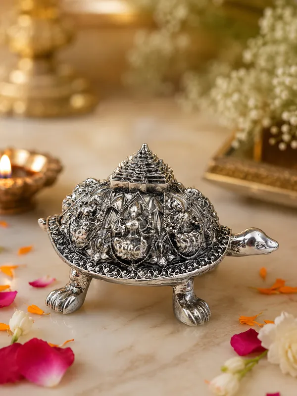 999_Silver_Divya_Vastu_Medium_Tortoise_Figurine