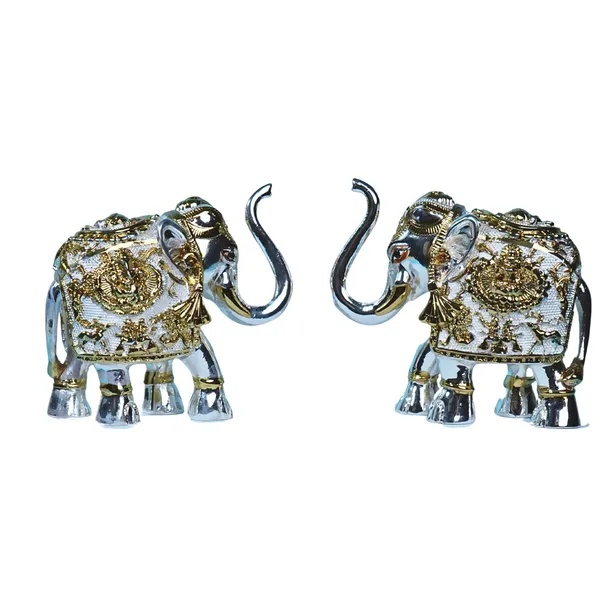 999_Silver_Royal_Silver_Elephant_Pair_Decorative_Figurines
