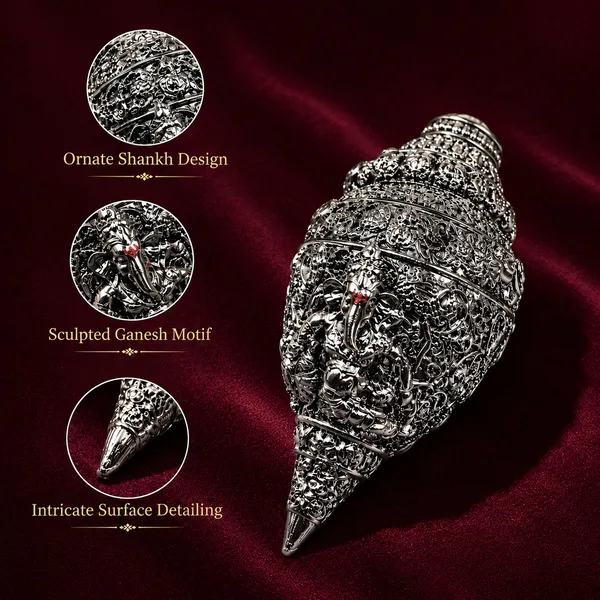 999_Silver_Divya_Sacred_Shankh_Conch_Decorative_Idol