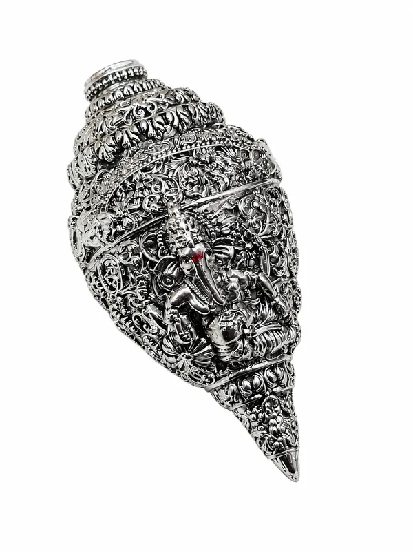 999_Silver_Divya_Sacred_Shankh_Conch_Decorative_Idol