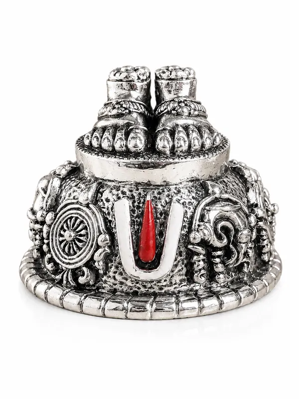 999_Silver_Divya_Tirupati_Balaji_Sacred_Charan_Paduka_Idol