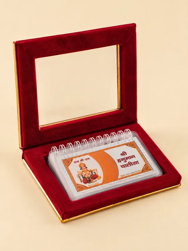 999_Silver_Hanuman_Chalisa_Booklet_with_Premium_Red_&_Gold_Gift_Box_|_Religious_Puja_Book_for_Home_Temple,_Devotional_Gifting_&_Auspicious_Occasions