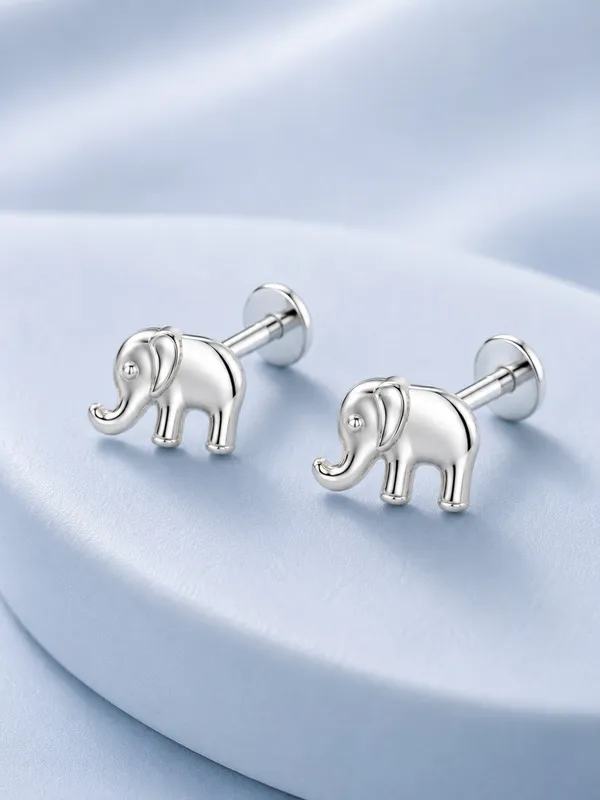 925_Sterling_Silver_Elephant_Earrings_for_Kids_|_Cute_Elephant_Earrings