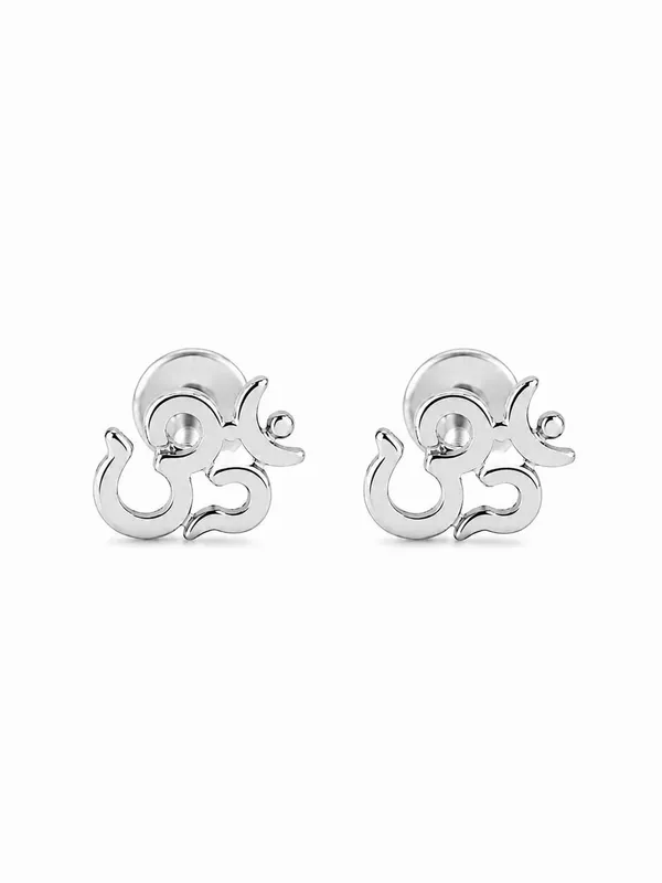925_Sterling_Silver_OM_Earrings_for_Kids_|_Cute_OM_Earrings