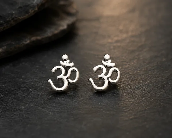 925_Sterling_Silver_OM_Earrings_for_Kids_|_Cute_OM_Earrings