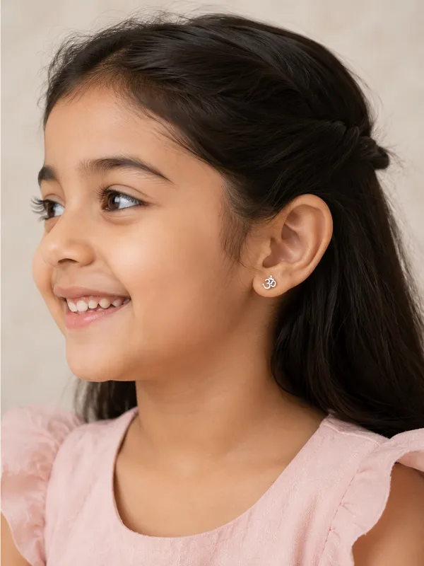 925_Sterling_Silver_OM_Earrings_for_Kids_|_Cute_OM_Earrings