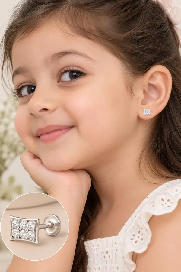 925_Sterling_Silver_White_Color_Grid__Kids_Earrings