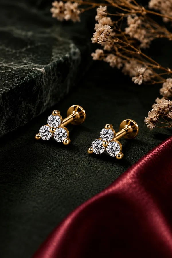 925_Sterling_Silver_22K_Gold-Plated_TIRO_Kids_Earrings