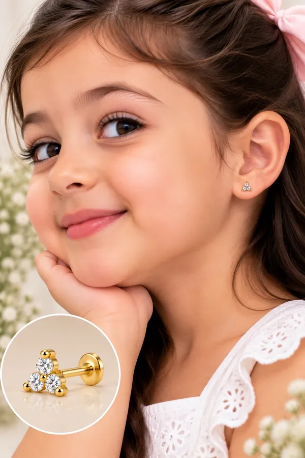 925_Sterling_Silver_22K_Gold-Plated_TIRO_Kids_Earrings
