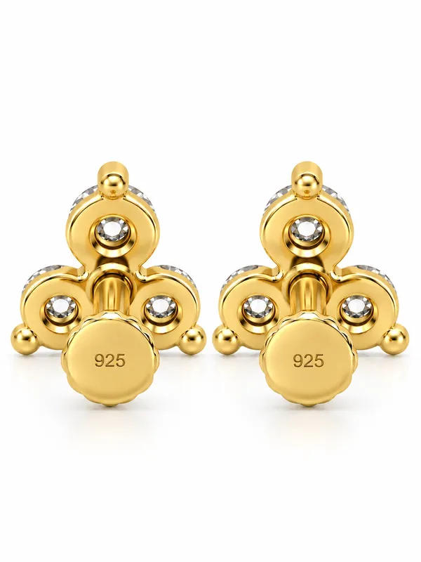 925_Sterling_Silver_22K_Gold-Plated_TIRO_Kids_Earrings