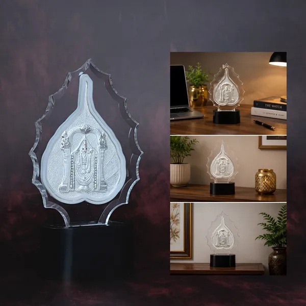 Divya_Tirupati_Balaji_999_Silver_Peepal_Leaf_Showpiece