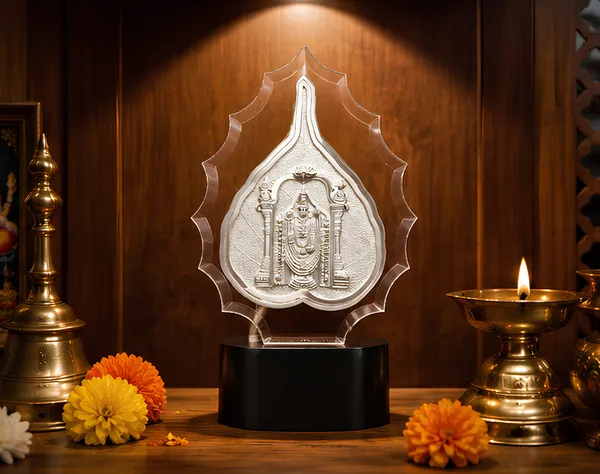 Divya_Tirupati_Balaji_999_Silver_Peepal_Leaf_Showpiece