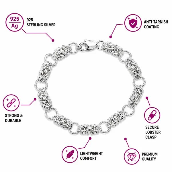 925_Sterling_Silver_Byzantine_Men’s_Bracelet