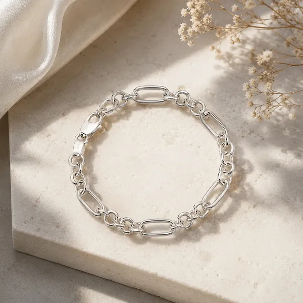 925_Sterling_Silver_Paperclip_Men’s_Bracelet