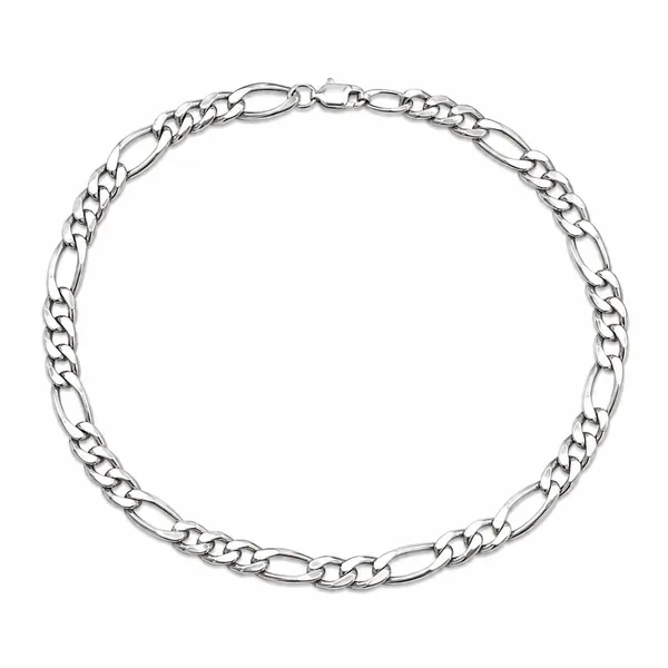 925_Sterling_Silver_Figaro_Men’s_Bracelet