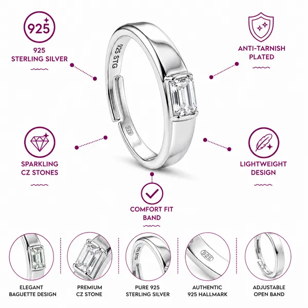 925_Sterling_Silver_Emerald_Cut_Solitaire_Men's_Ring