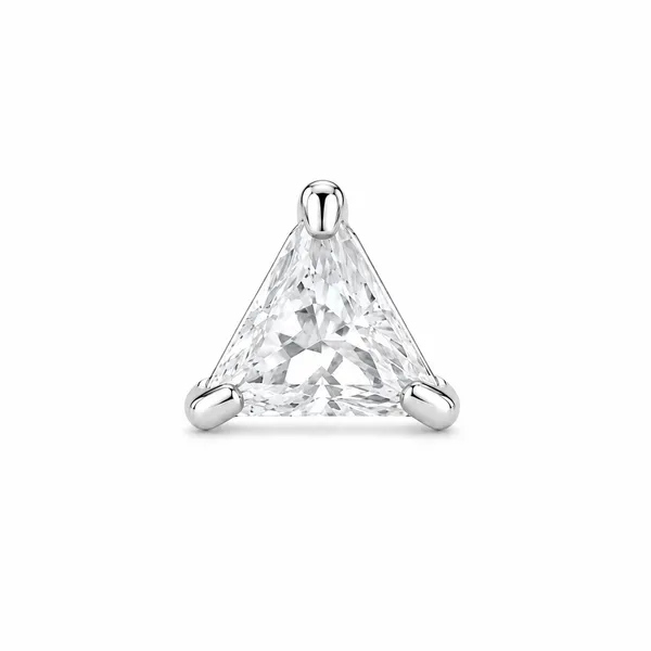 925_Sterling_Silver_Triangle_Cut_Men's_earrings_in_Pair