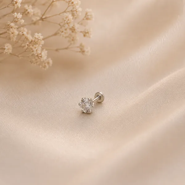 925_Sterling_Silver_Solitaire_Men's_Earrings_in_Pair