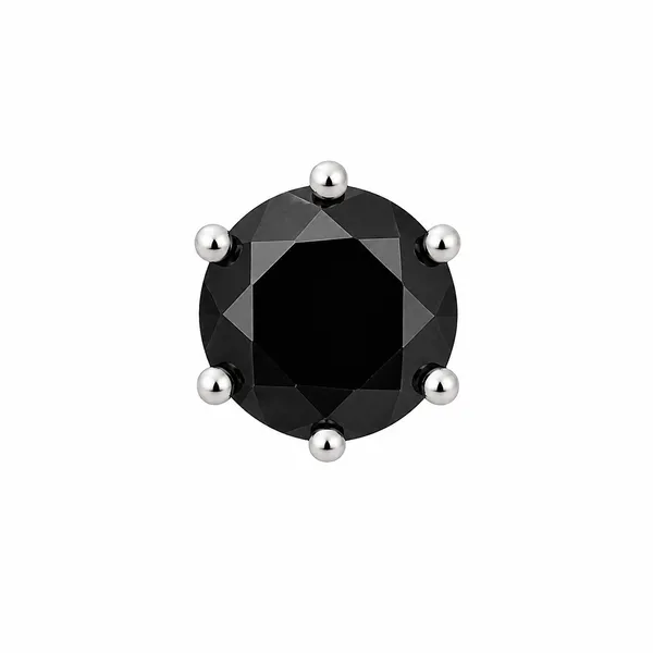 925_Sterling_Silver_Black_Stone_Men's_earrings_in_Pair
