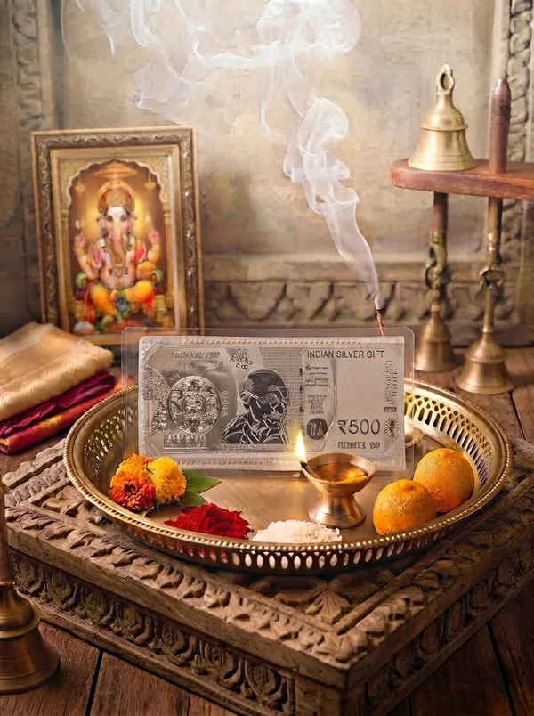 999_Silver_?500_Note_with_Mahatma_Gandhi_&_Ashoka_Chakra