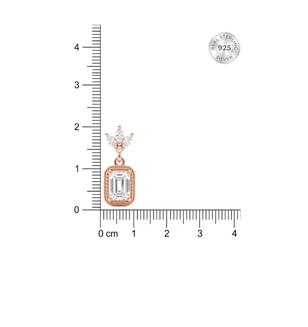 925_Sterling_Silver_Rose_Gold-Plated_Crystal_Drop_Jewellry_Set_(With_Chain)