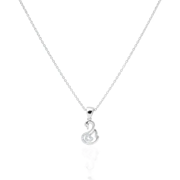 925_Sterling_Silver_Swan_Grace_Pendant_Set_(With_Chain)
