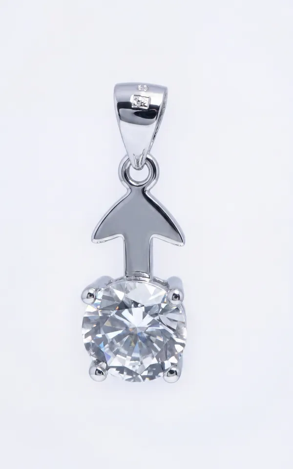 925_Sterling_Silver_Arrow_Spark_Pendant_Set_(Without_Chain)