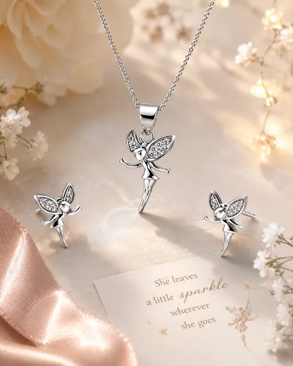 925_Sterling_Silver_Fairy_Glow_Pendant_Set_(With_Chain)