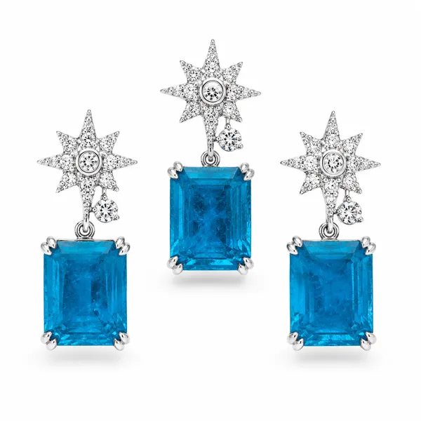 925_Sterling_Silver_Azure_Celestia_Star_Pendant_Set_(Without_Chain)