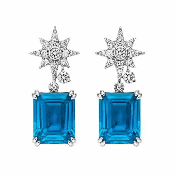 925_Sterling_Silver_Azure_Celestia_Star_Pendant_Set_(With_Chain)