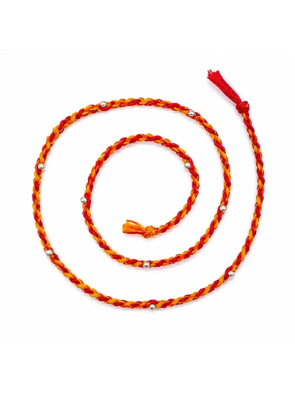 925_Sterling_Silver_11_Balls_Rakhi_Shubh_Bandhan__With_Roli-Chawal_Set