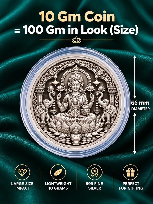 999_Pure_Silver_Coin_10g-_100g_Look_Lakshmi
