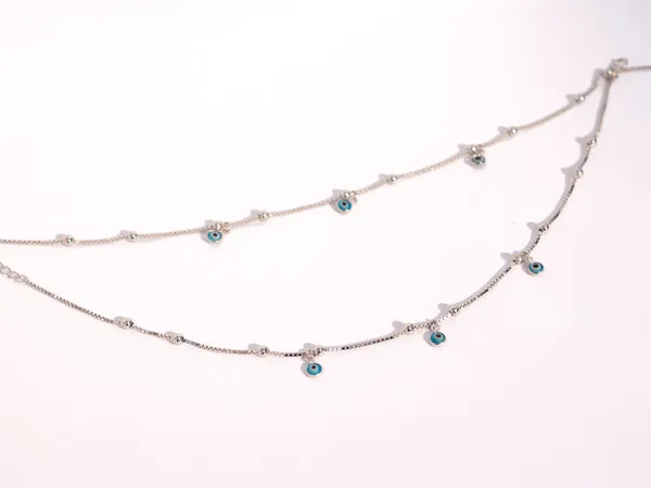925_Sterling_Silver_Evil_Eye_Beaded_Jewellery_Anklet