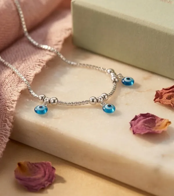 925_Sterling_Silver_Evil_Eye_Beaded_Jewellery_Anklet