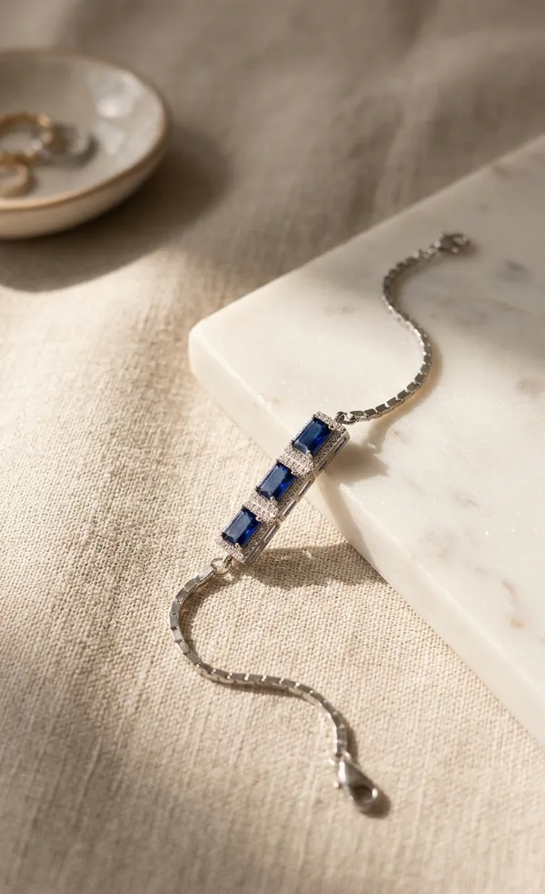 925_Sterling_Silver_Blue_Sapphire_CZ_Bracelet