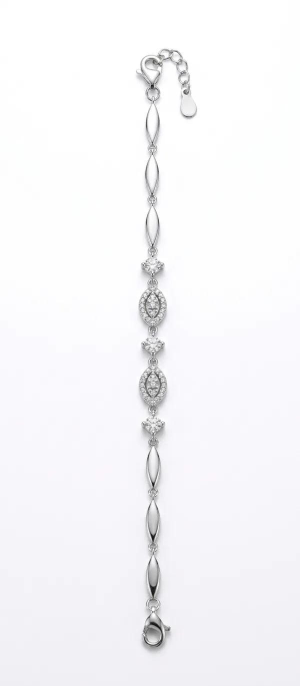 925_Sterling_Silver_Expanded_Oval_Link_Jewellery_Bracelet