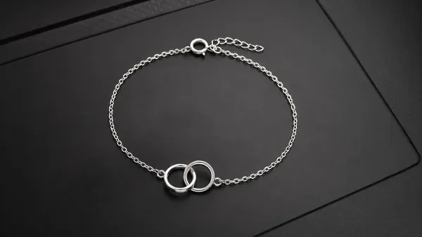 925_Sterling_Silver_love_Interlocking_Circle_Jewellery_Bracelet