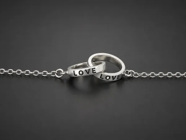 925_Sterling_Silver_love_Interlocking_Circle_Jewellery_Bracelet