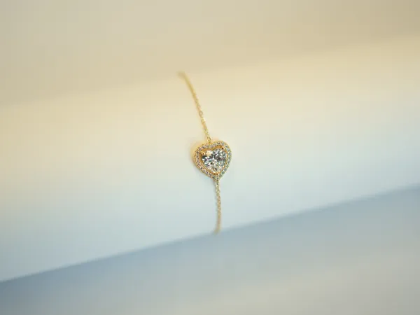 925_Sterling_Silver_With_22k_Gold_Plated_Heart_Solitaire_Bracelet